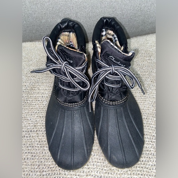 Skechers Snow Wet Weather Plaid Winter Ankle Boots Duck Boots - Picture 6 of 11